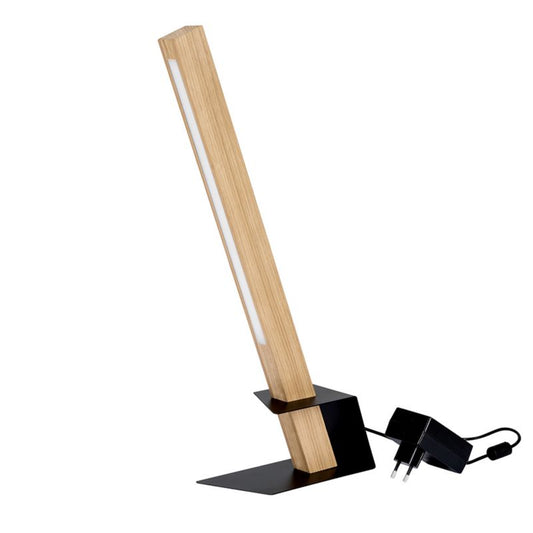 Træbordlampe SPOT Light 1xLED 24V Integreret 4,5W Olieret FSC Eg med Sorte Accenter, 1 stk.