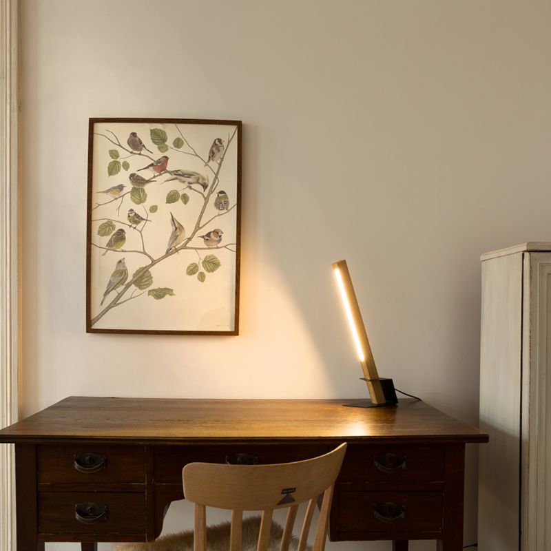 Træbordlampe SPOT Light 1xLED 24V Integreret 4,5W Olieret FSC Eg med Sorte Accenter, 1 stk.