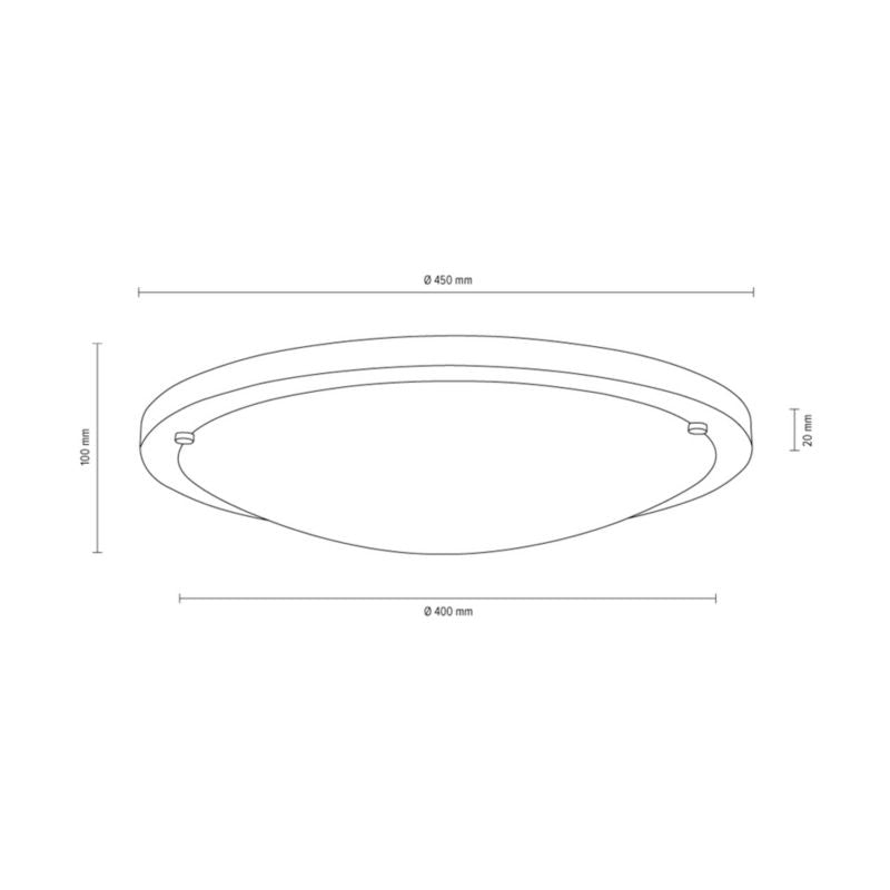 Træloftlampe SPOT 1xLED 18W FSC-bøg i valnøddenyanse med hvidt glas, polsk producent, 1 stk.