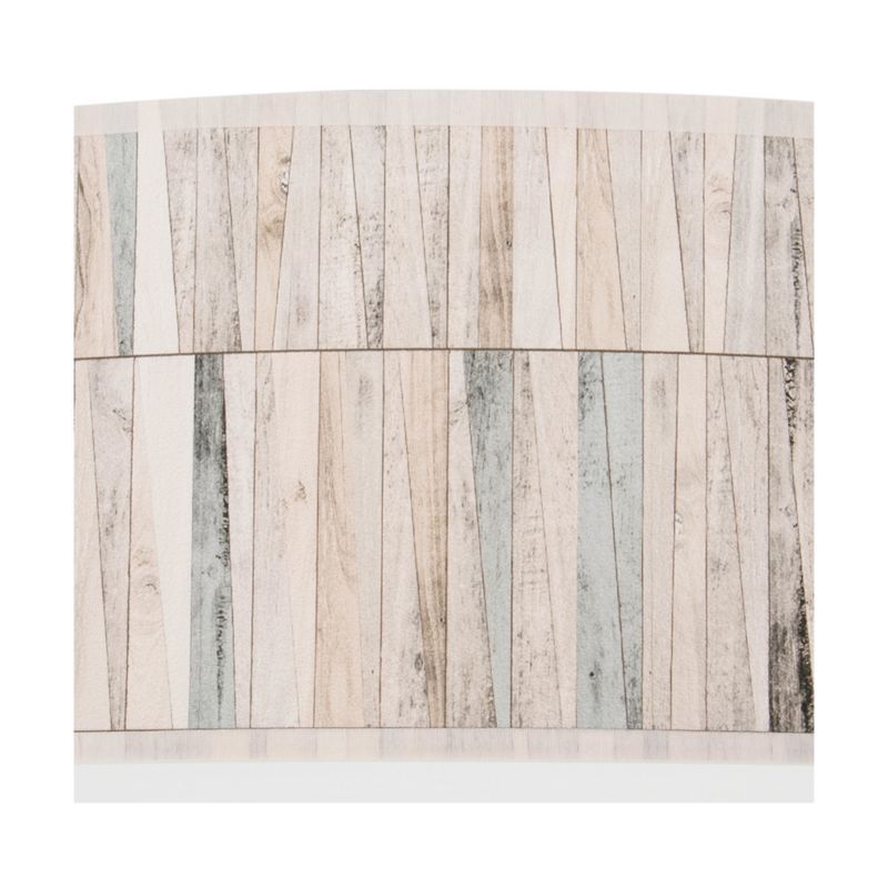 Træloftlampe SPOT Light 1xLED 18W i nøddebrun fyrretræ med flerfarvet stof, 1 stk.