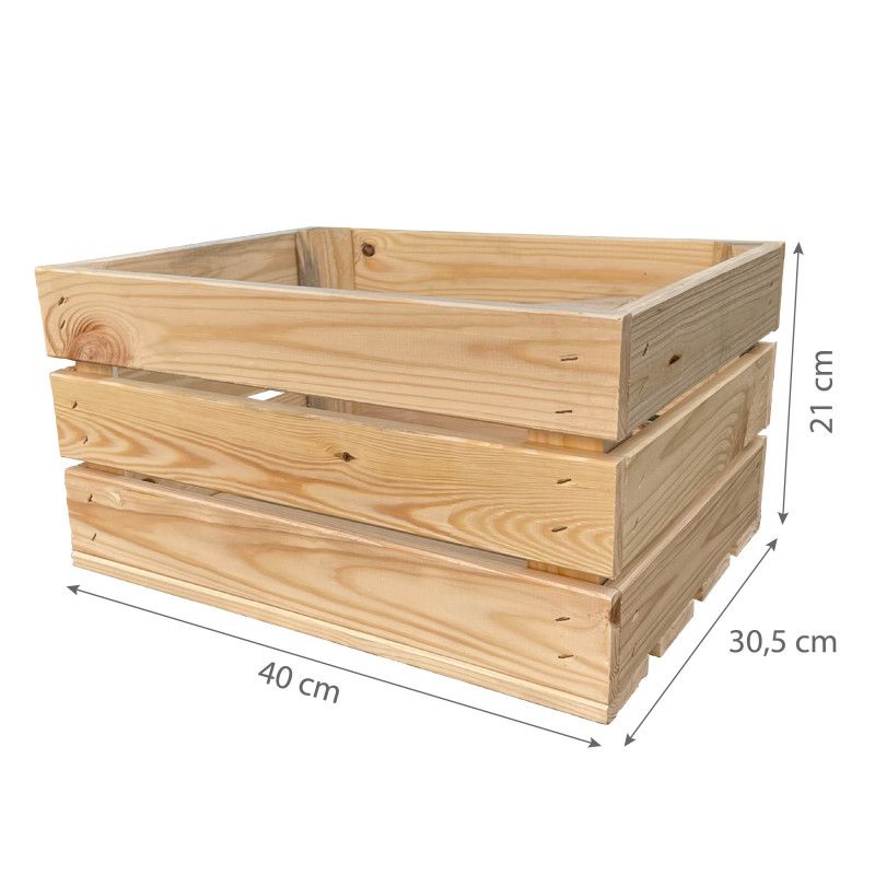Trææske 4iQ Group 40 x 30,5 x 21 cm naturlig 1 stk.
