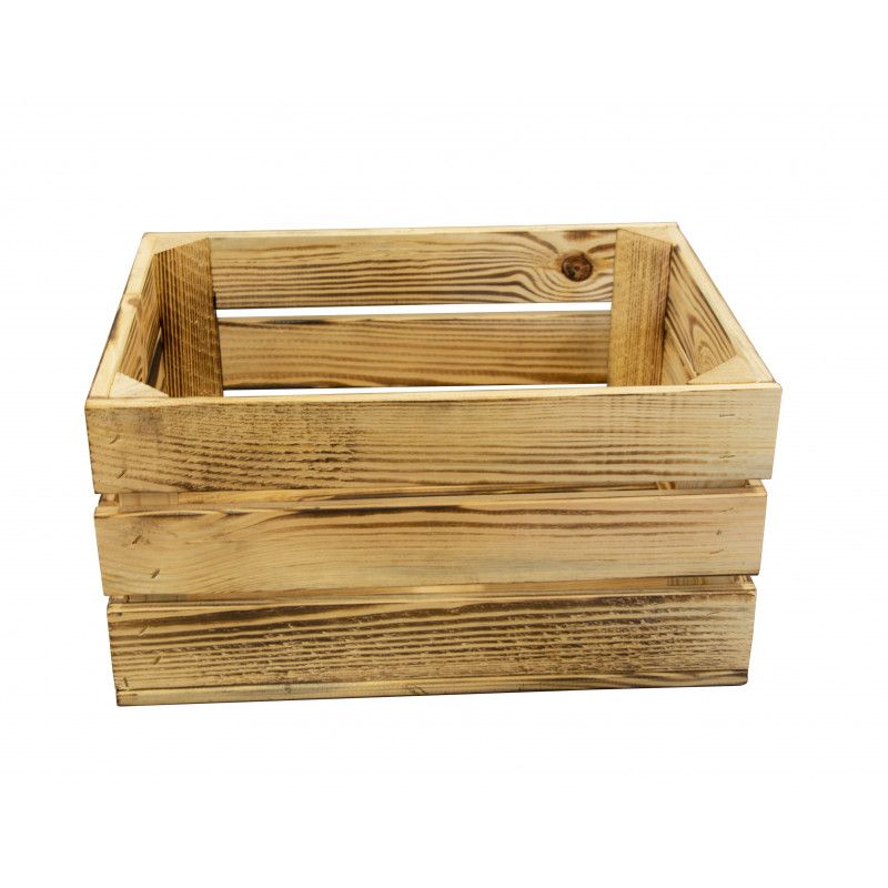 Trææske 4iQ Group 40x31x21 cm, brændt finish, 1 stk.