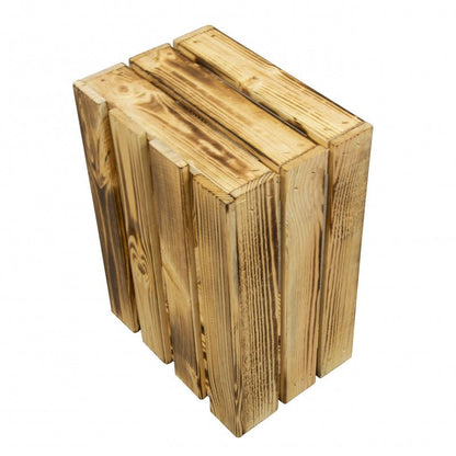 Trææske 4iQ Group 40x31x21 cm, brændt finish, 1 stk.