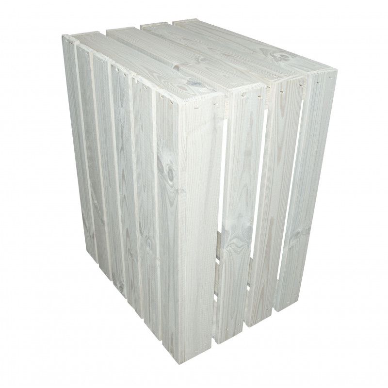 Hvid trææske 4iQ Group 50x40x30 cm, 1 stk.