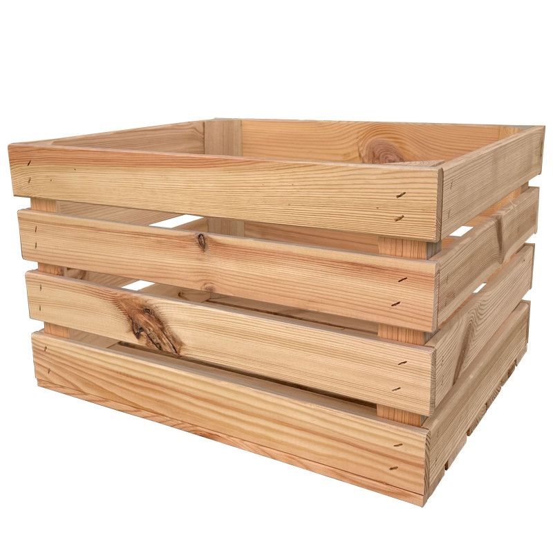 Træskasse 4iQ Group 50x40x30 cm naturlig 1 stk.