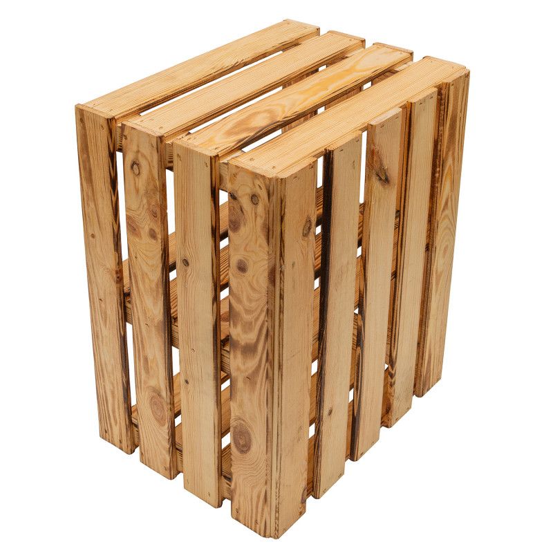 Trækasse 4iQ Group 50x40x30 cm naturlig med rumdeler på hjul, 1 stk.