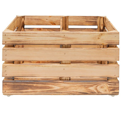 Trækasse 4iQ Group 50x40x30 cm naturlig med rumdeler på hjul, 1 stk.