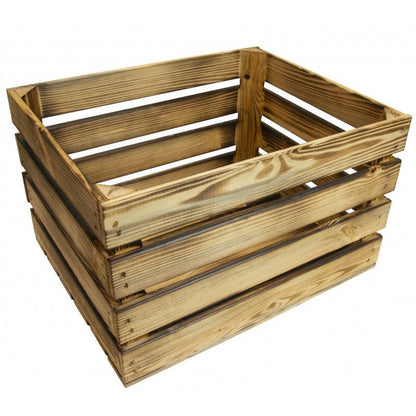 Trææske 4iQ Group 50x40x30 cm, brændt finish, 1 stk.