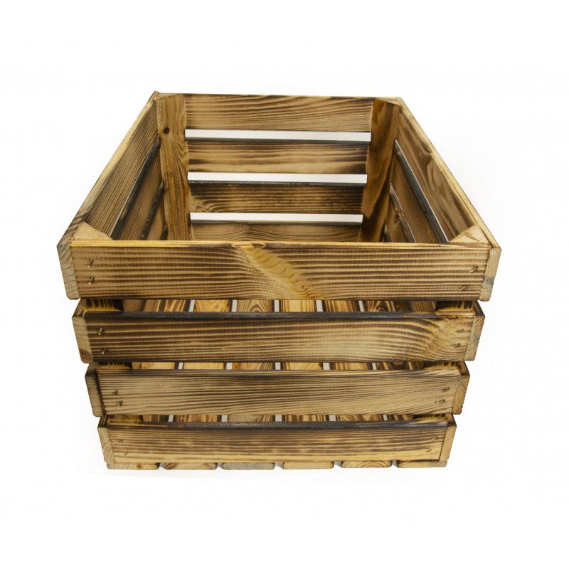 Trææske 4iQ Group 50x40x30 cm, brændt finish, 1 stk.