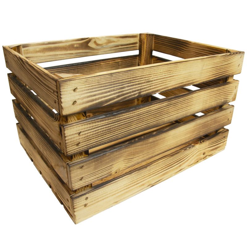 Trææske 4iQ Group 50x40x30 cm, brændt finish, 1 stk.