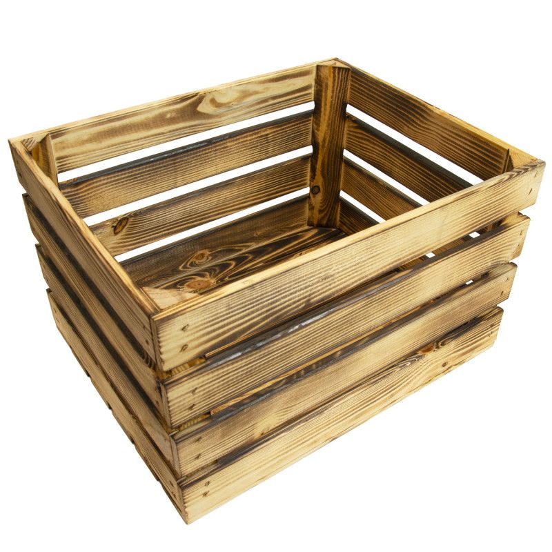 Trææske 4iQ Group 50x40x30 cm, brændt finish, 1 stk.