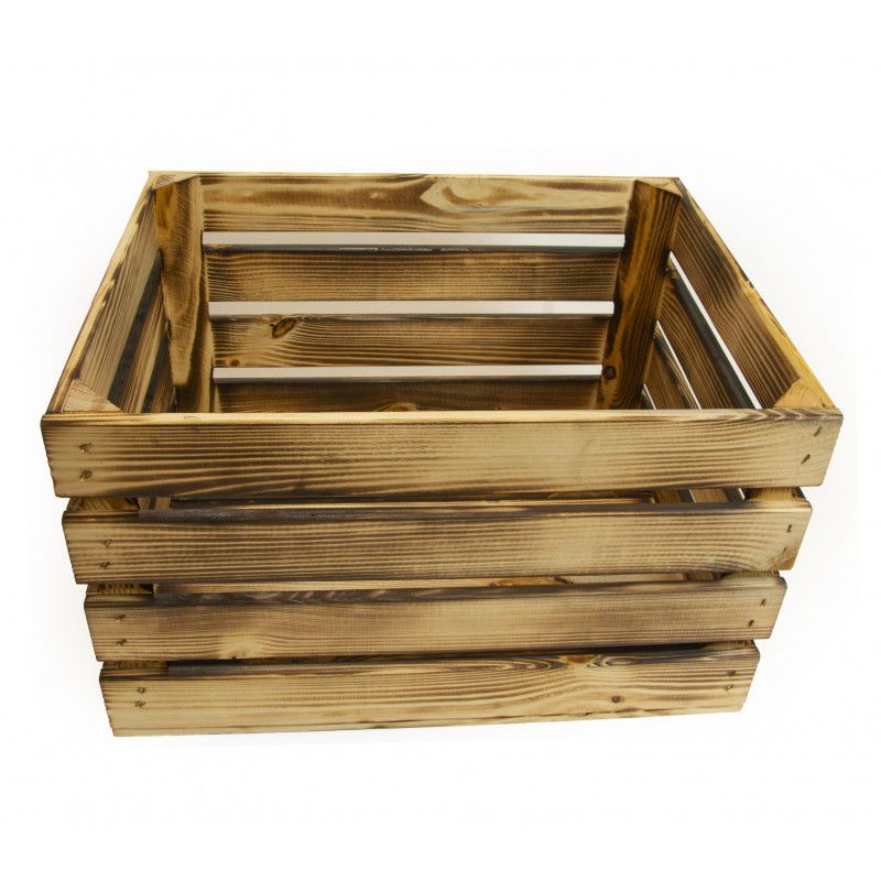 Trææske 4iQ Group 50x40x30 cm, brændt finish, 1 stk.