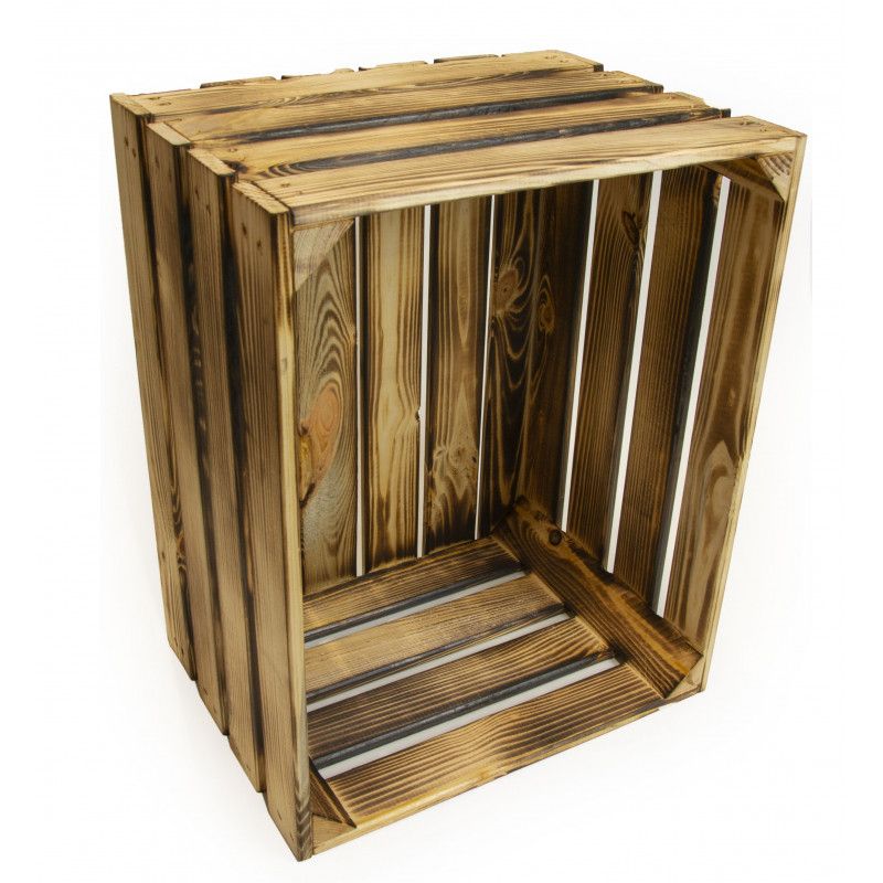 Trææske 4iQ Group 50x40x30 cm, brændt finish, 1 stk.