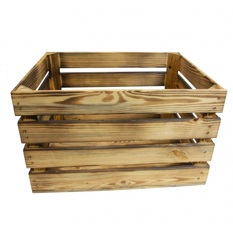 Trææske 4iQ Group 50x40x30 cm, brændt finish, 1 stk.