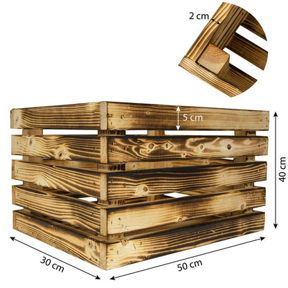 Trææske 4iQ Group 50x40x30 cm brændt premium 1 stk.