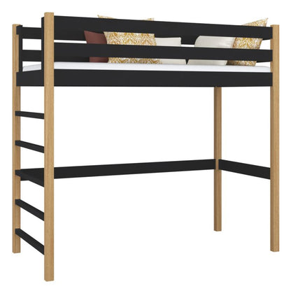 Træseng N-Wood N01 Sort Eg 100x190 cm