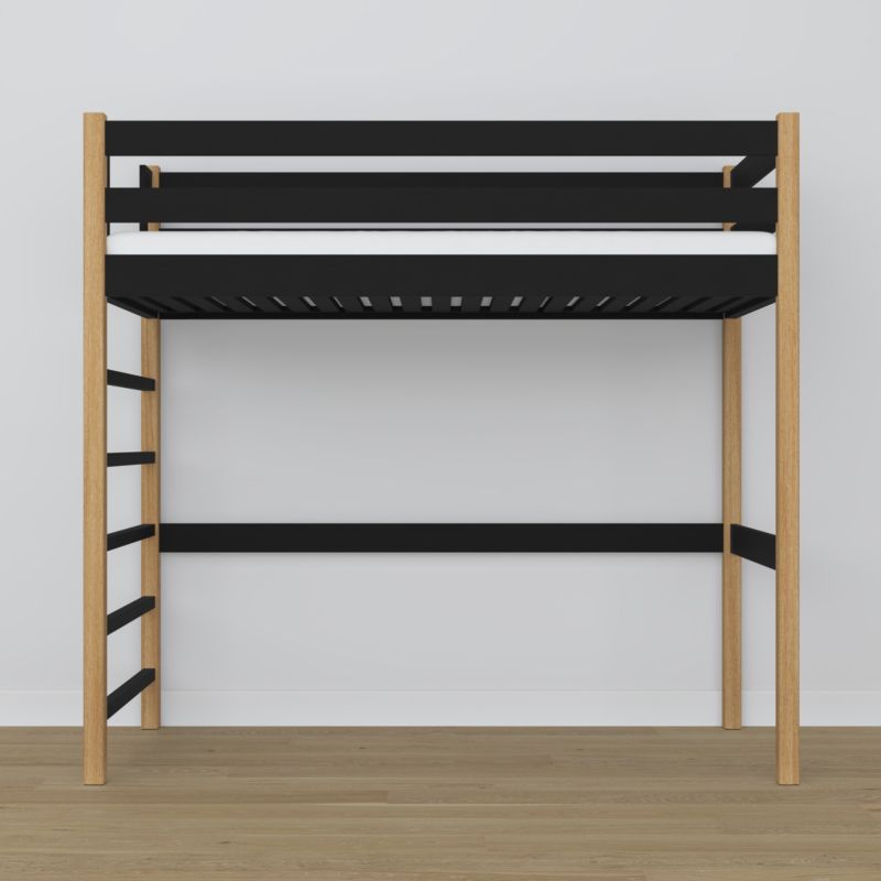 Træseng N-Wood N01 Sort Eg 100x190 cm