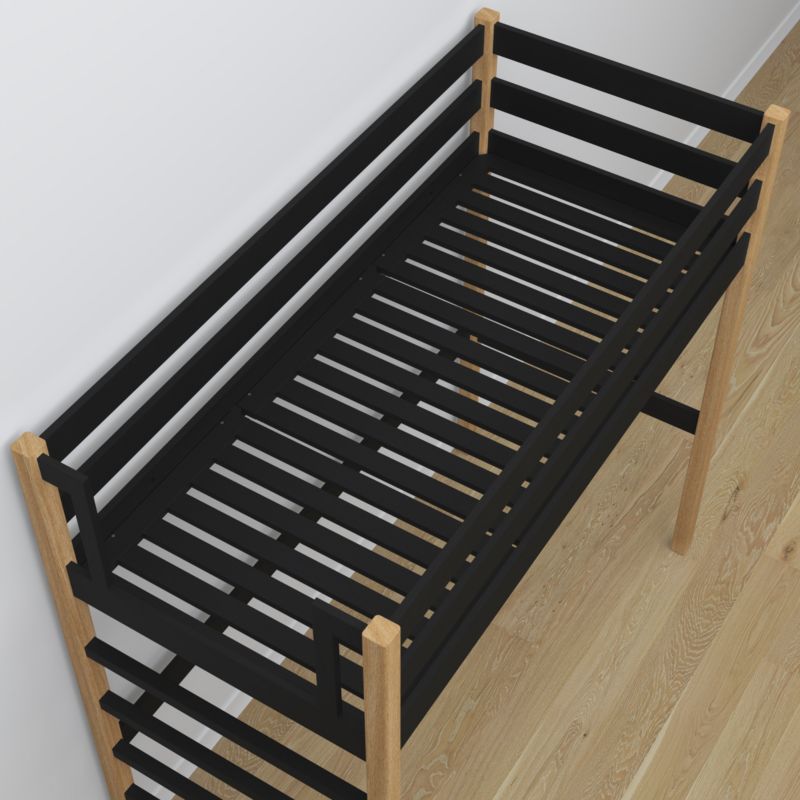 Træseng N-Wood N01 Sort Eg 100x190 cm