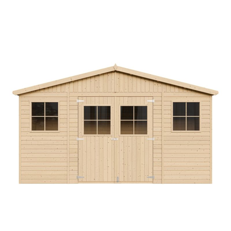 Redskabsskur M332M332G 8 m² Natur Træ med Gulv