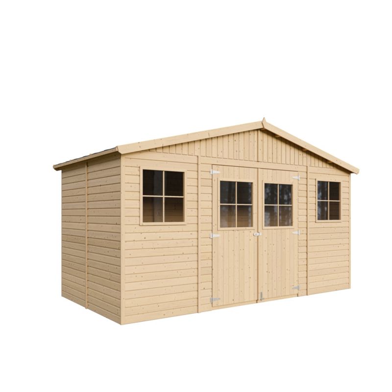 Redskabsskur M332M332G 8 m² Natur Træ med Gulv