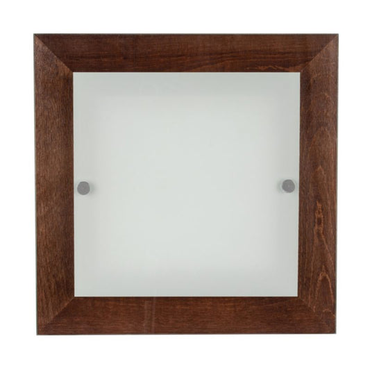 Trævæglampe SPOT 1xLED 14W FSC-bøg i valnøddefinish med hvidt glas, polsk producent, 1 stk.