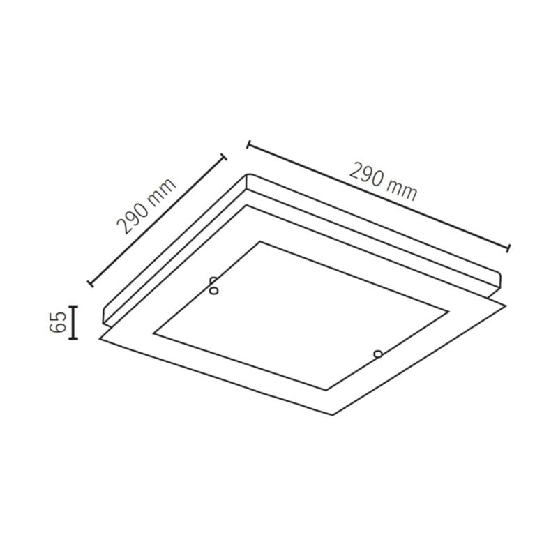Trævæglampe SPOT 1xLED 14W FSC-bøg i valnøddefinish med hvidt glas, polsk producent, 1 stk.
