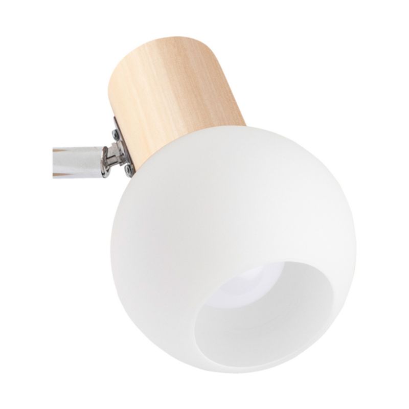 Trævæglampe SPOT Light 1xE14 Max. 40W Naturlig FSC-birk med hvidt glas, polsk producent, 1 stk.