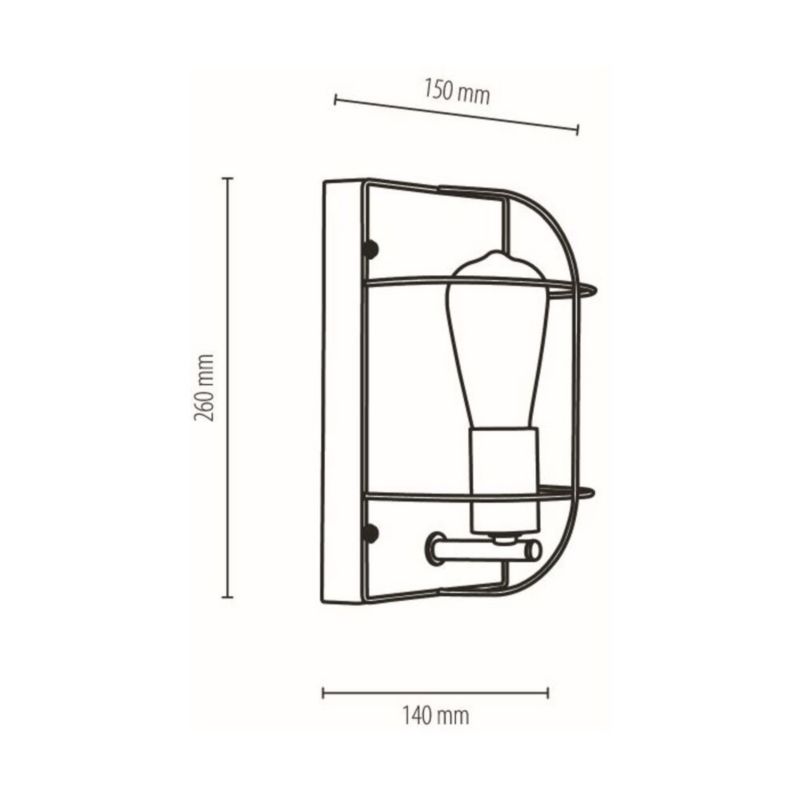 Træ Væglampe SPOT Light 1xE27 Max. 15W LED Fyrretræ FSC Brun med Guldaccenter, Polsk Producent, 1 stk.