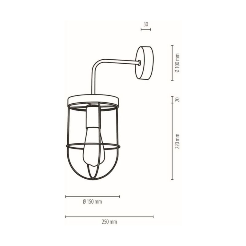 Trævæglampe SPOT Light 1xE27 Max. 15W LED Brun FSC-certificeret fyrretræ med gyldne detaljer, polsk producent, 1 stk.
