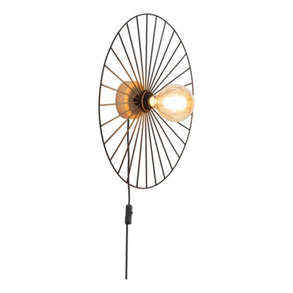 Trævæglampe SPOT Light 1xE27 Max. 25W Olieret Eg FSC med Sort Skærm, Polsk Producent, 1 stk.