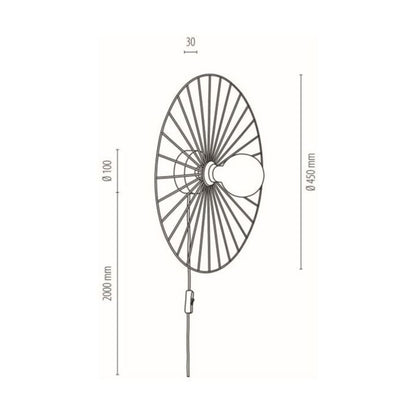 Trævæglampe SPOT Light 1xE27 Max. 25W Olieret Eg FSC med Sort Skærm, Polsk Producent, 1 stk.