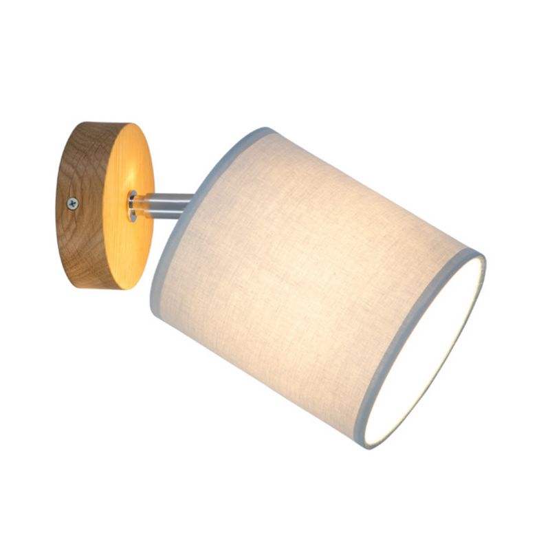 Trævæglampe SPOT Light 1xE27 Max.25W Olieret FSC-eg med grå lampeskærm, polsk producent, 1 stk.