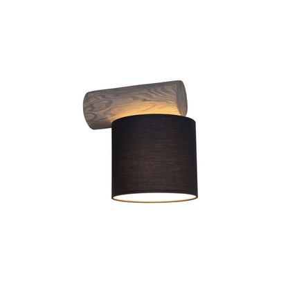 Trævæglampe SPOT Light 1xE27 Max. 25W Grå Fyrretræ FSC med Antracitdetaljer, Polsk Producent, 1 stk.
