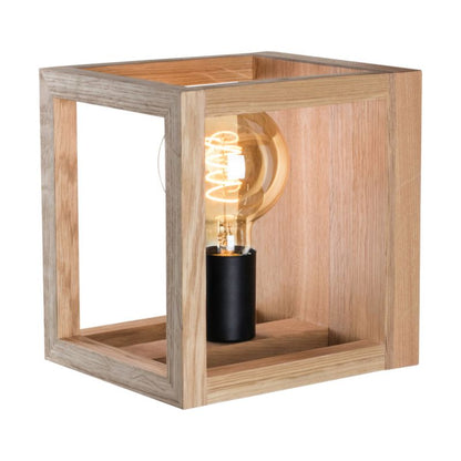 Trævæglampe SPOT Light 1xE27 Maks. 40W Olieret Eg FSC med Sort Accent, Polsk Producent, 1 stk.