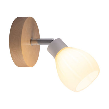 Trævæglampe SPOT Light 1xG9 LED 3W Naturlig FSC-birk med hvide accenter, polsk producent, 1 stk.