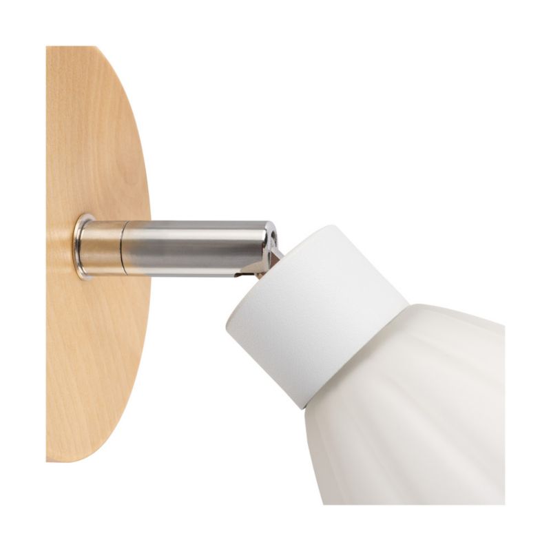Trævæglampe SPOT Light 1xG9 LED 3W Naturlig FSC-birk med hvide accenter, polsk producent, 1 stk.