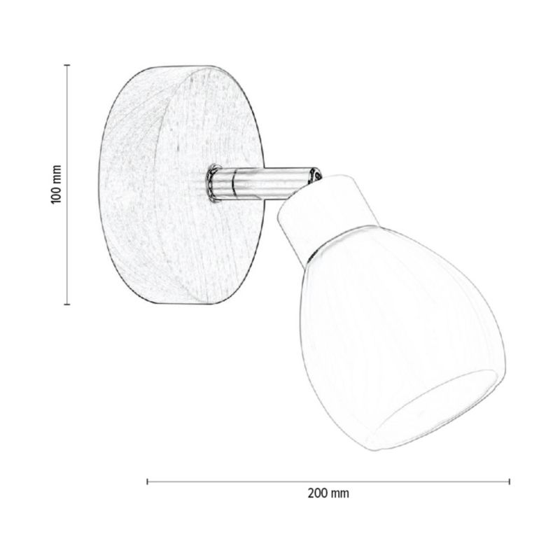Trævæglampe SPOT Light 1xG9 LED 3W Naturlig FSC-birk med hvide accenter, polsk producent, 1 stk.