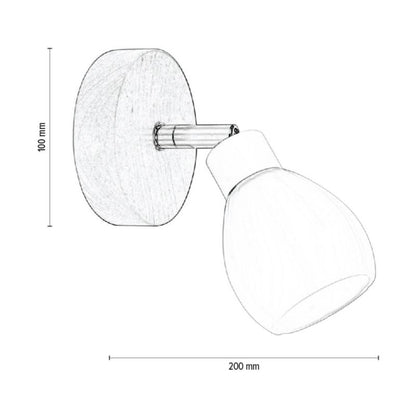 Trævæglampe SPOT Light 1xG9 LED 3W Naturlig FSC-birk med hvide accenter, polsk producent, 1 stk.