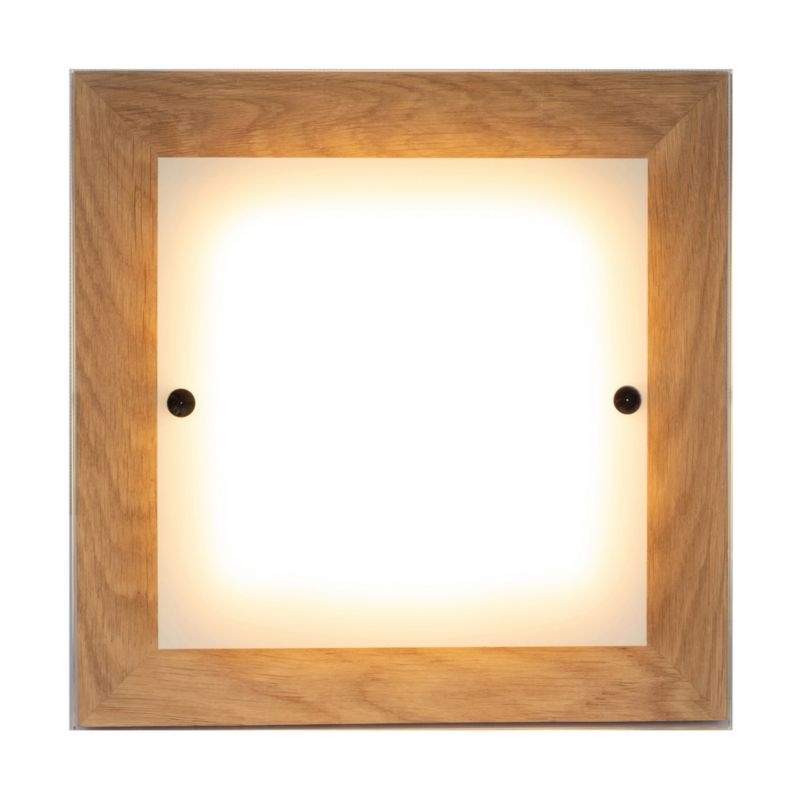 Trævæglampe SPOT Light 1xLED 10W FSC-olieret eg med hvidt glas, polsk producent, 1 stk.