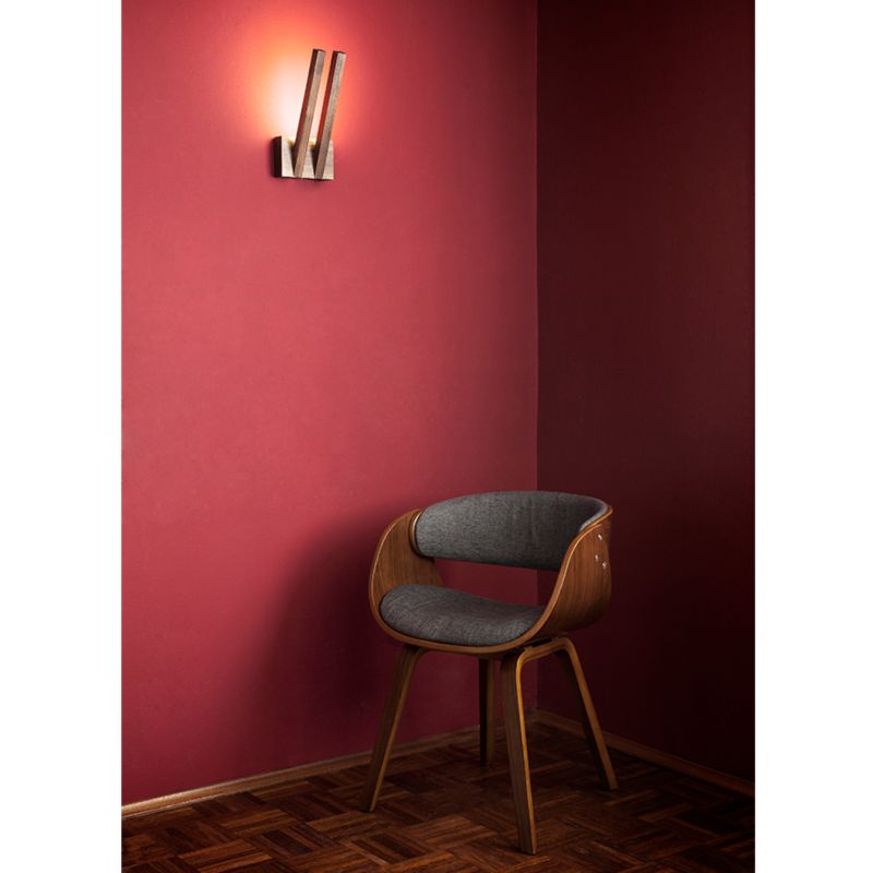 Trævæglampe SPOT Light 2xLED 6W Bøgtræ med Valnøddefinish FSC, Polsk Producent, 1 stk.