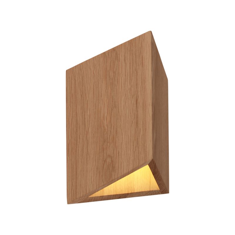 Trævæglampe SPOT Light 2xLED 8W Olieret Eg FSC, Polsk Producent, 1 stk.