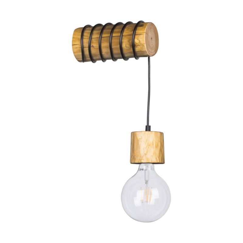 Trævæglampe SPOT Light Trabo 1xE27 Max. 25W FSC-certificeret fyrretræ i brun, polsk producent, 1 stk.