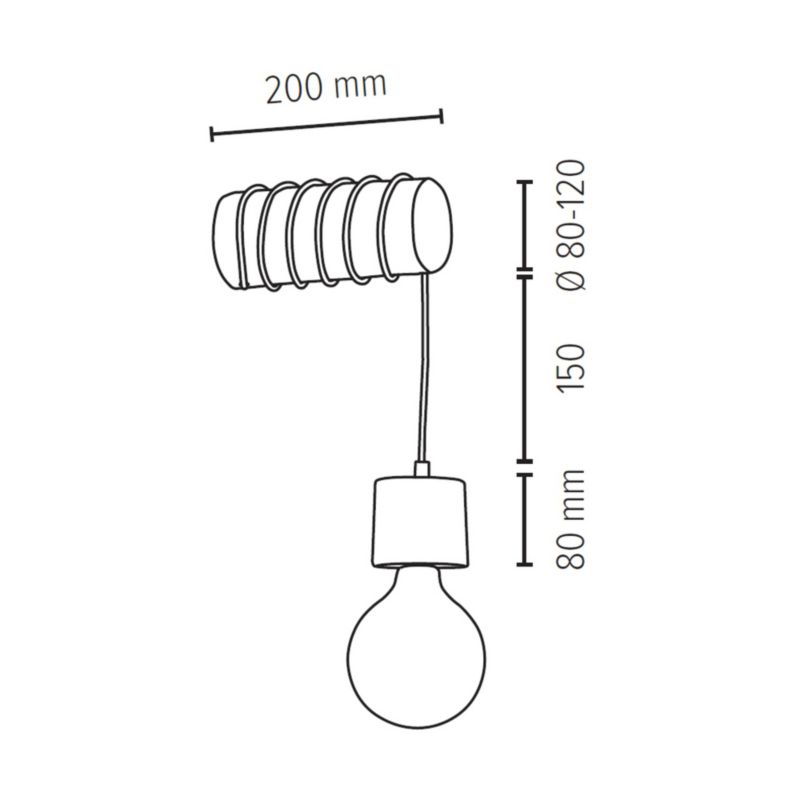 Trævæglampe SPOT Light Trabo 1xE27 Max. 25W FSC-certificeret fyrretræ i brun, polsk producent, 1 stk.