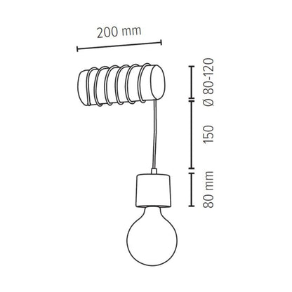 Trævæglampe SPOT Light Trabo 1xE27 Max. 25W FSC-certificeret fyrretræ i brun, polsk producent, 1 stk.