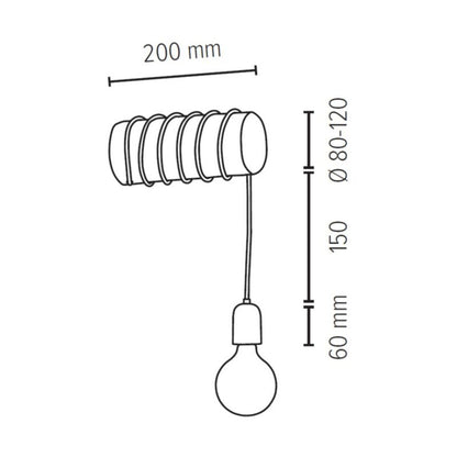 Trævæglampe SPOT Light Trabo 1xE27 Max. 25W FSC-certificeret fyrretræ i brun med sorte detaljer, polsk producent, 1 stk.