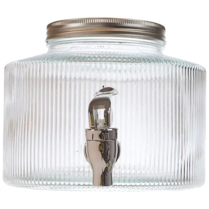 Drikkedispenser med Taphane 2 Liter Rund Glas