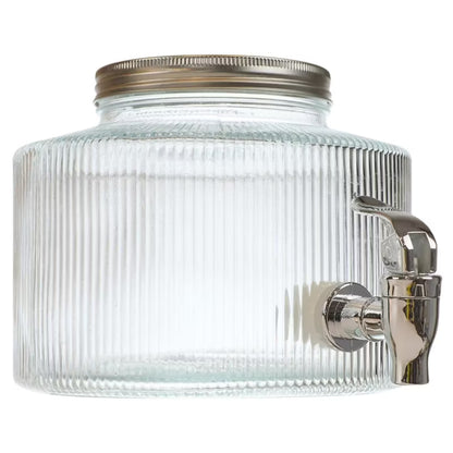 Drikkedispenser med Taphane 2 Liter Rund Glas