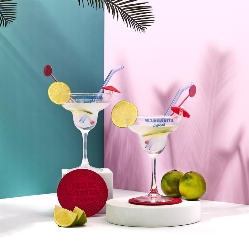 Drinksæt Gin & Tonic 220 ml Lyserød Glas