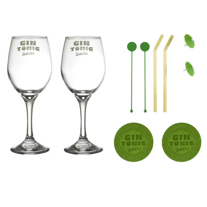 Drinksæt Gin & Tonic 300 ml Grøn Glas