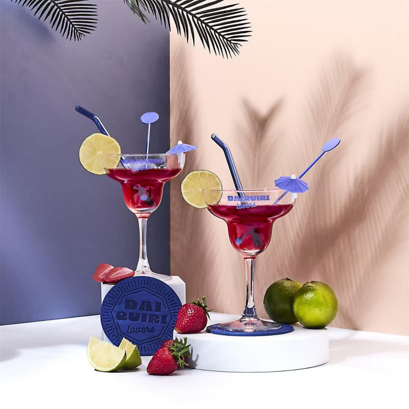 Drinksæt Gin & Tonic Glas Flerfarvet